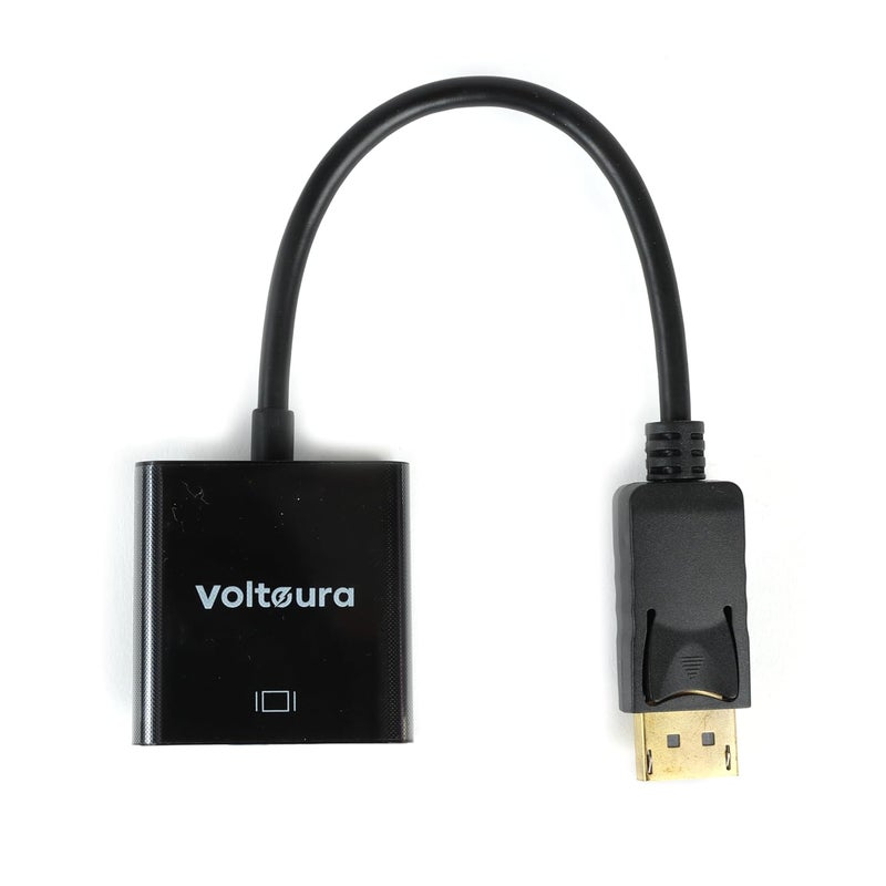 VOLTAURA DP to VGA Adapter, 1080P DisplayPort to VGA Converter, High-Resolution Video Adapter for PC, Laptop, Desktop, Monitor, Projector, Plug & Play, Compatible with DP-Enabled Devices - Image 1