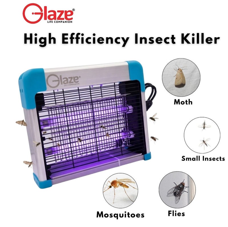 Glaze Electric Insect Killer 12W UV Mosquito Bug Zapper Lamp with Safety Grid – Indoor Fly & Mosquito Killer Machine - Image 5