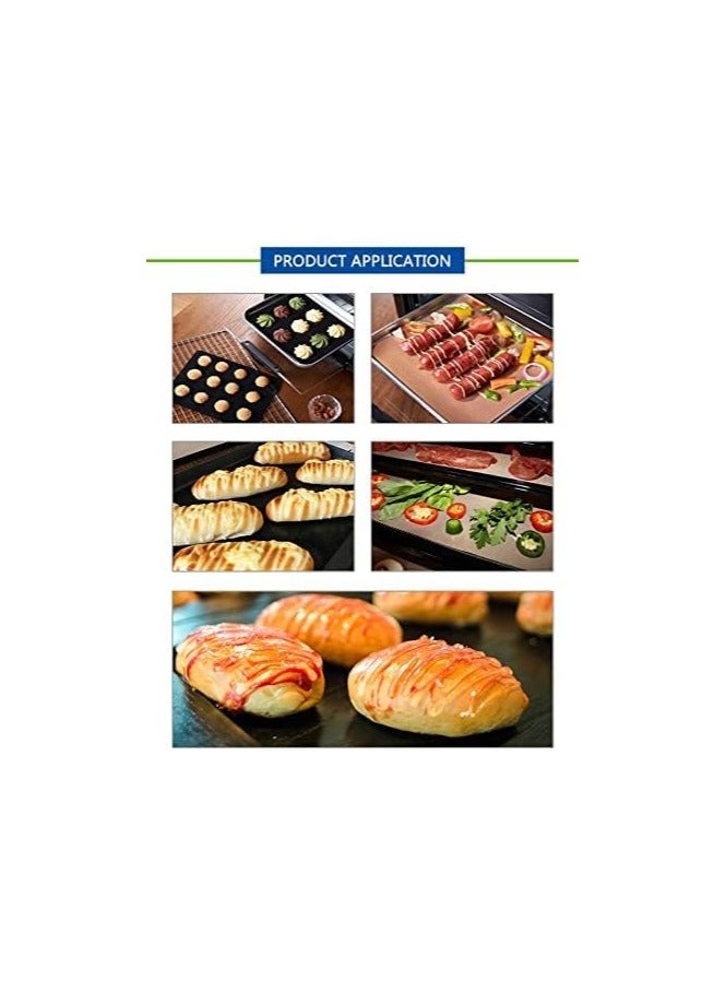 Set of 5 Non-Stick Grill Mat and Baking Mat for Grilling and Baking - Reusable, Easy to Clean, 0.25mm Thick - Image 3