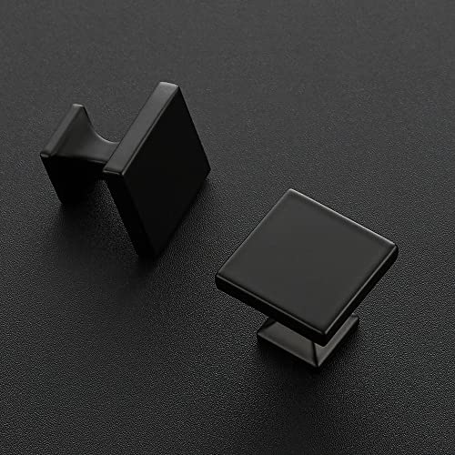 HomeExpert Home Expert 25 Pack Black Cabinet Knobs for Kitchen Dresser Drawers Matte Square Pulls Hardware - Image 3