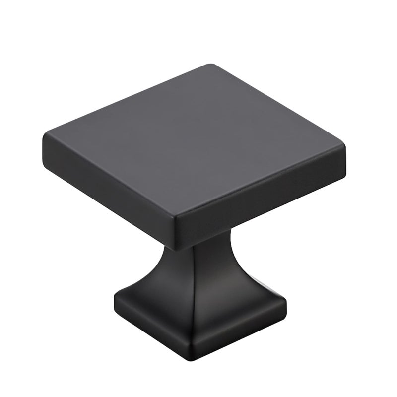 HomeExpert Home Expert 25 Pack Black Cabinet Knobs for Kitchen Dresser Drawers Matte Square Pulls Hardware - Image 2