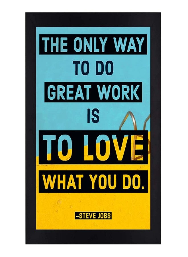 Interio Crafts Steve Job Inspirational Poster With Frame (Frame Size :13"X10" inches) - Black - Image 1