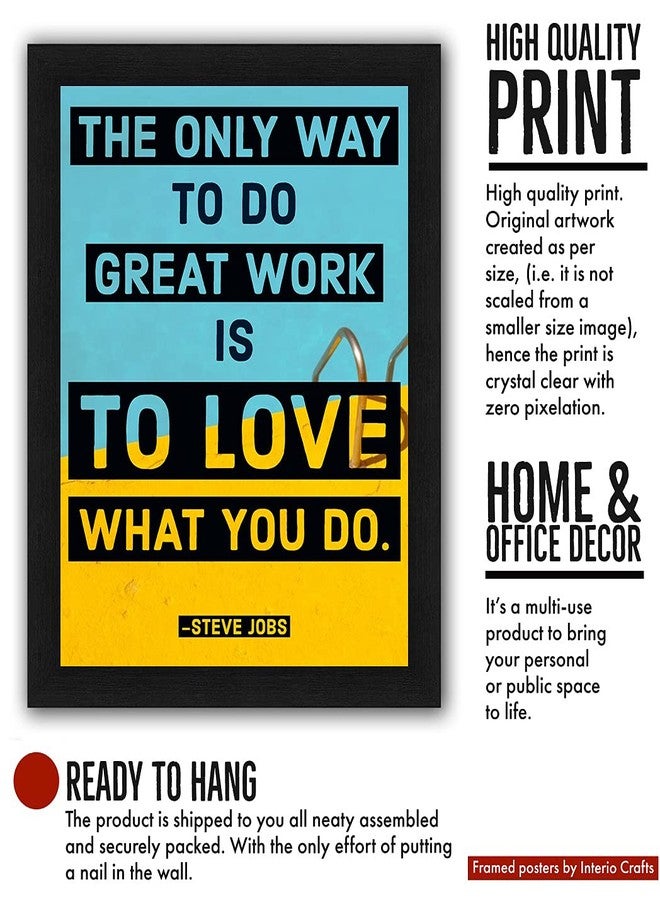 Interio Crafts Steve Job Inspirational Poster With Frame (Frame Size :13"X10" inches) - Black - Image 3