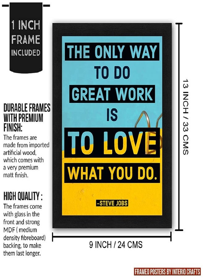 Interio Crafts Steve Job Inspirational Poster With Frame (Frame Size :13"X10" inches) - Black - Image 4