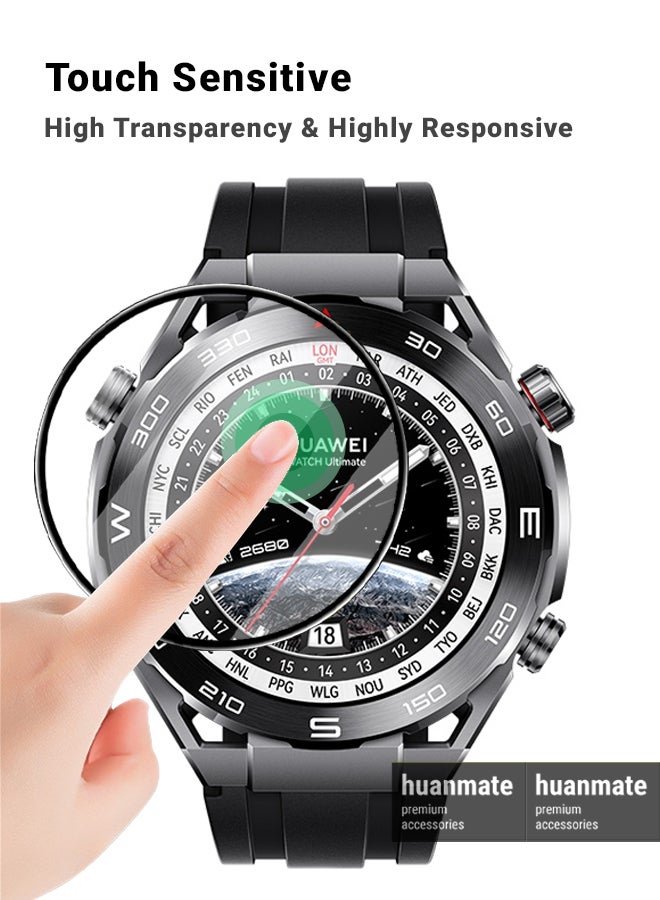 هووانميت واقي شاشة لساعة هواوي واتش ألتميت - وضوح واضح، أمان مطلق، درع ضد اللطخات، جودة موثوقة، سهولة التركيب والإزالة - Image 4