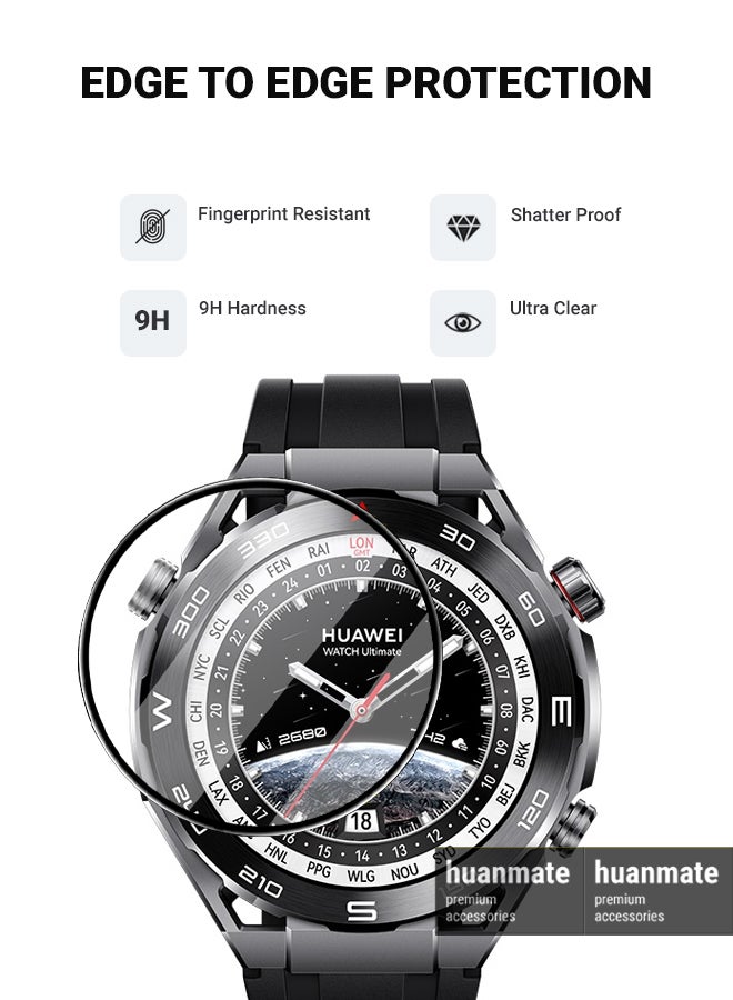 هووانميت واقي شاشة لساعة هواوي واتش ألتميت - وضوح واضح، أمان مطلق، درع ضد اللطخات، جودة موثوقة، سهولة التركيب والإزالة - Image 2