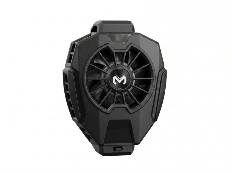 Memo Black Gaming Phone Cooler with Powerful Fan & Digital Display - Ideal for Heavy Gaming & Performance Use,Model DL05 - Image 1