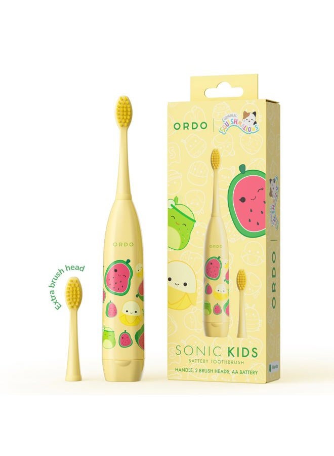 Ordo Squishmallows Toothbrush, Sonic Battery Toothbrushes for Kids, Soft Bristles, Extra Brush Head Inc, Gift for Kids Aged 4 Years and Up, Battery Included, Wanda - Image 1