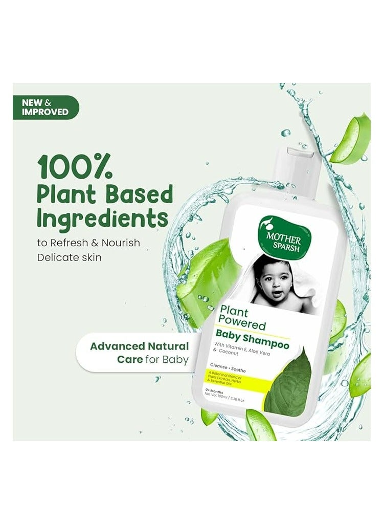 موذر سبارش شامبو الأطفال الطبيعي المعزز بنبات ماذر سبارش مع فيتامين E وزيت جوز الهند | يغذي فروة رأس وشعر الطفل - 100 مل - Image 2