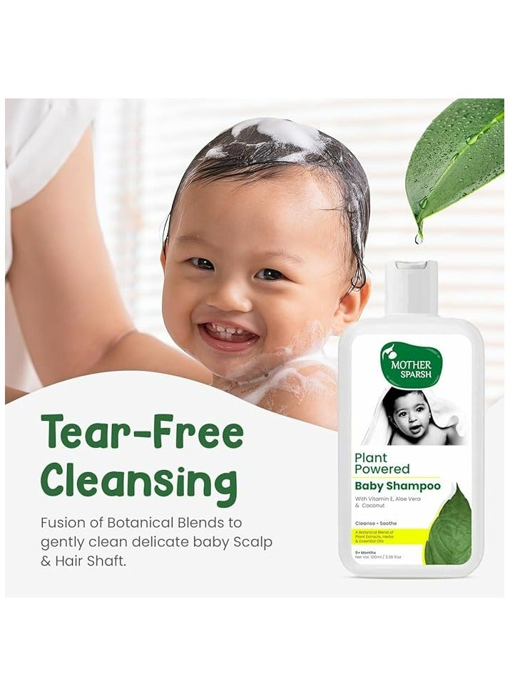 موذر سبارش شامبو الأطفال الطبيعي المعزز بنبات ماذر سبارش مع فيتامين E وزيت جوز الهند | يغذي فروة رأس وشعر الطفل - 100 مل - Image 3