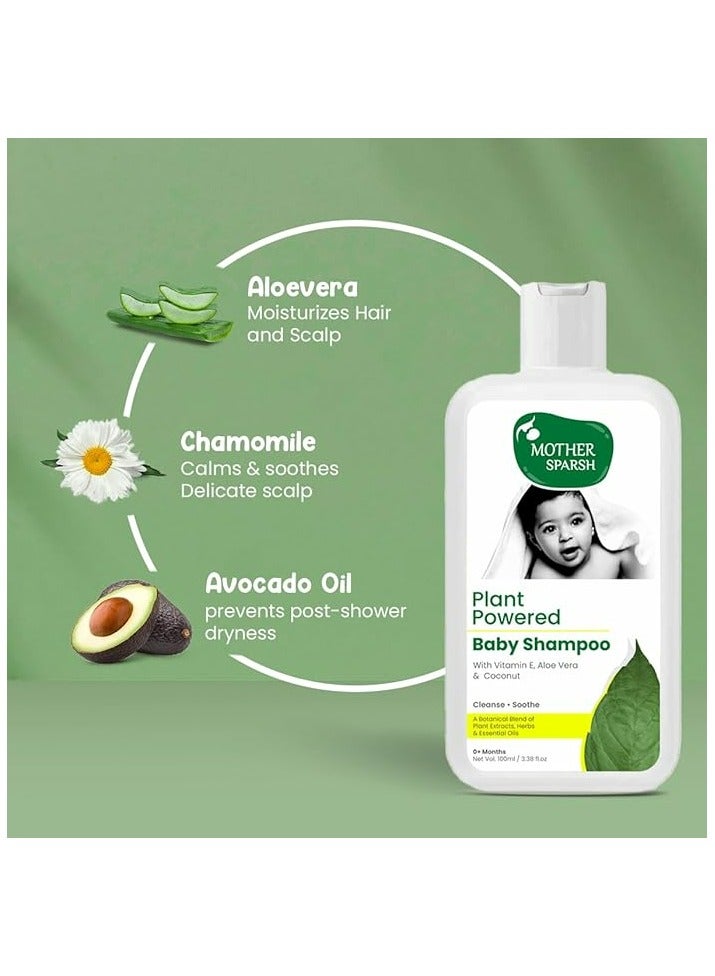 موذر سبارش شامبو الأطفال الطبيعي المعزز بنبات ماذر سبارش مع فيتامين E وزيت جوز الهند | يغذي فروة رأس وشعر الطفل - 100 مل - Image 4