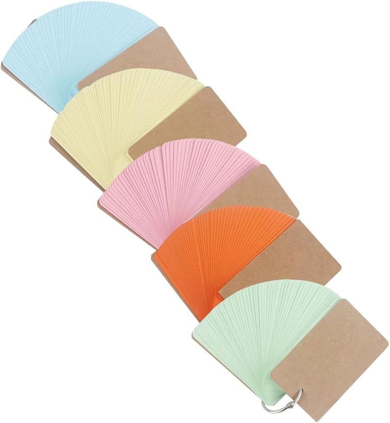 Coheali 5 حزمة بطاقات فهرس فارغة مع حلقات للدراسة تدوين الملاحظات مشاريع DIY - Image 1