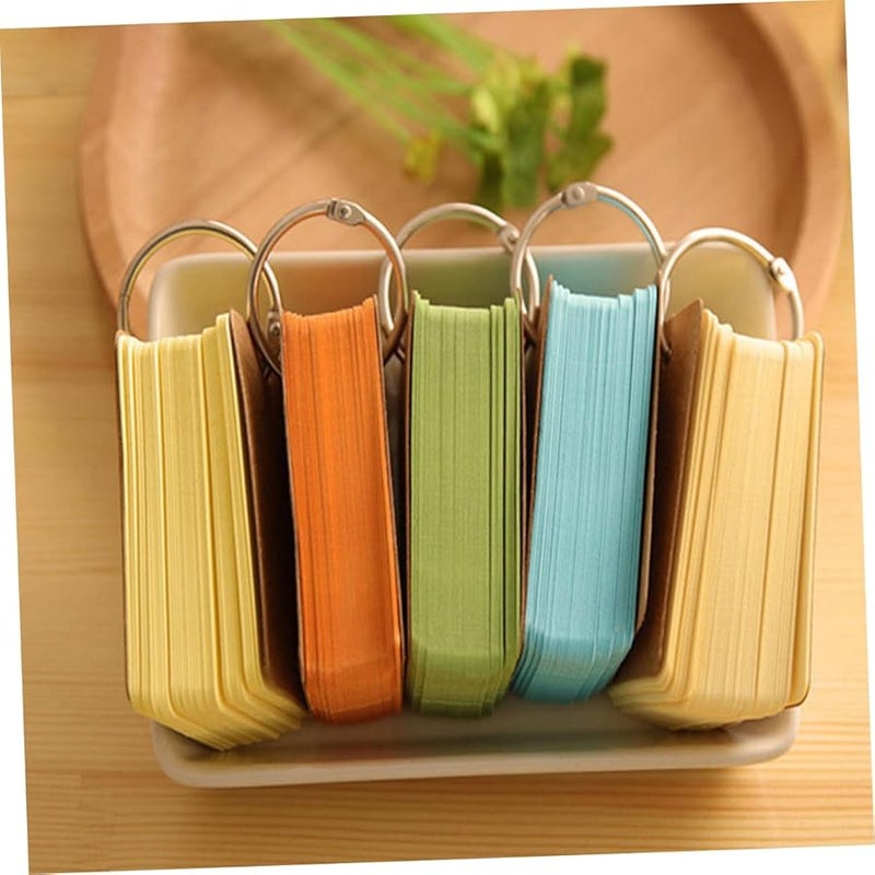 Coheali 5 حزمة بطاقات فهرس فارغة مع حلقات للدراسة تدوين الملاحظات مشاريع DIY - Image 4