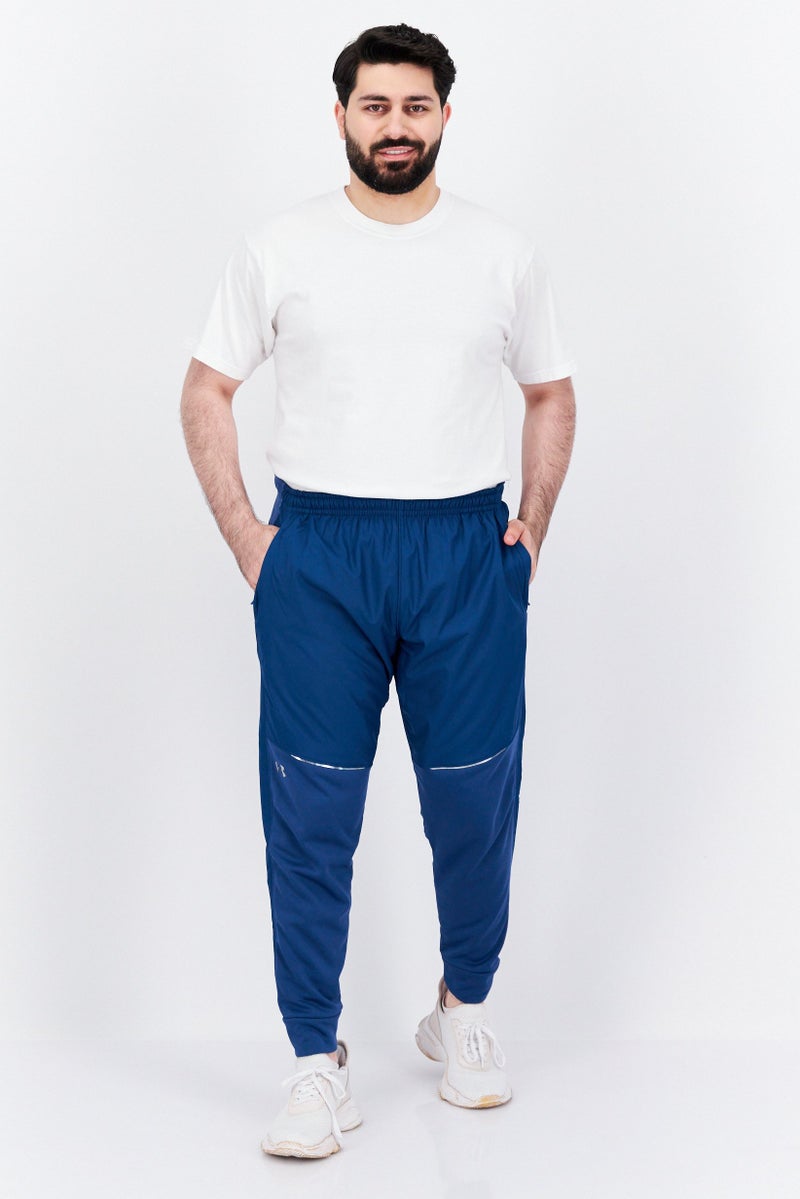 UNDER ARMOUR Men Loose Fit Training Track Pants, Blue  - Image 3