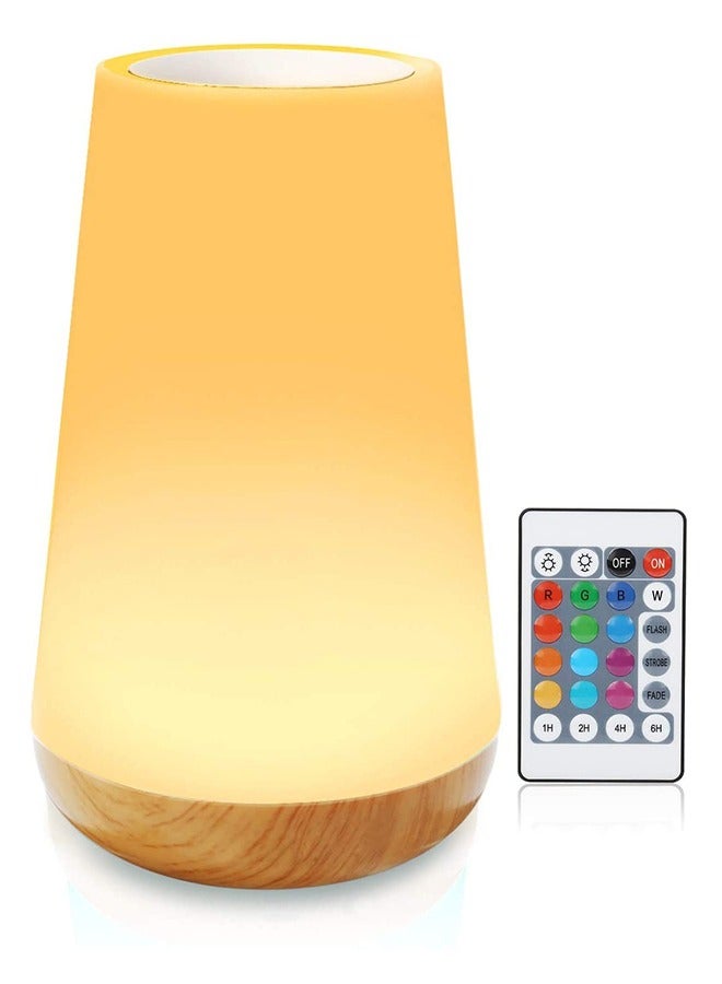 Portable Touch Lamp, Night Light, Portable Table Sensor Control Bedside Lamps with Quick USB Charging Port, 5 Level Dimmable Warm White Light & 13 Color Changing for Bedroom/Office/Hallways - Image 5