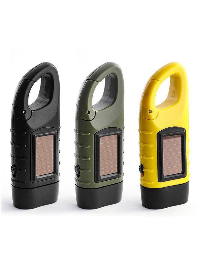Generic - Portable LED Flashlight Hand Crank Dynamo Torch Lantern Multifunctional Solar Power Rechargeable Tent Light - Image 1