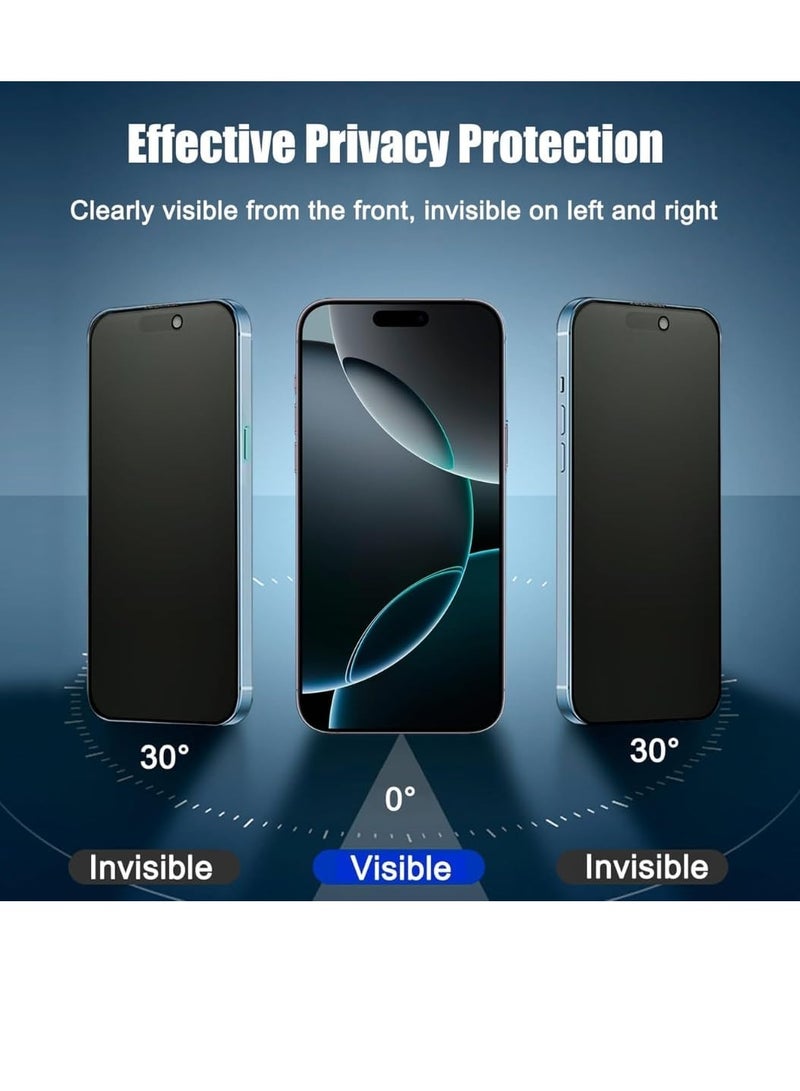 ELTRAZONE حماية شاشة خصوصية غير لامعة وحماية عدسة الكاميرا - عبوة 2 لجهاز آيفون 16 برو ماكس – مضادة للتجسس، مضادة للوهج، حماية للعين، فيلم زجاج مقسى (6.9 بوصة) - Image 2