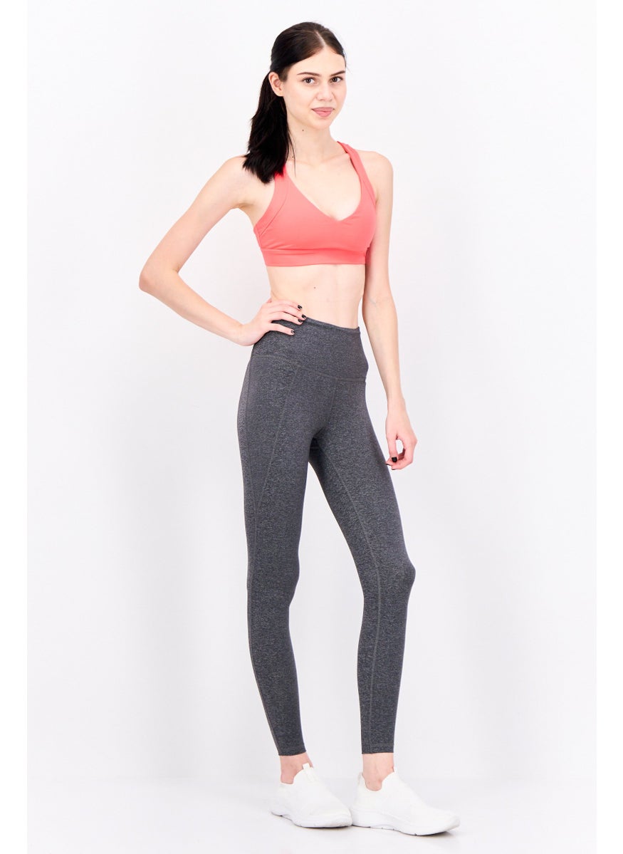 Reebok Women Sportswear Fit Training Leggings, Heather Dark Grey  - Image 4