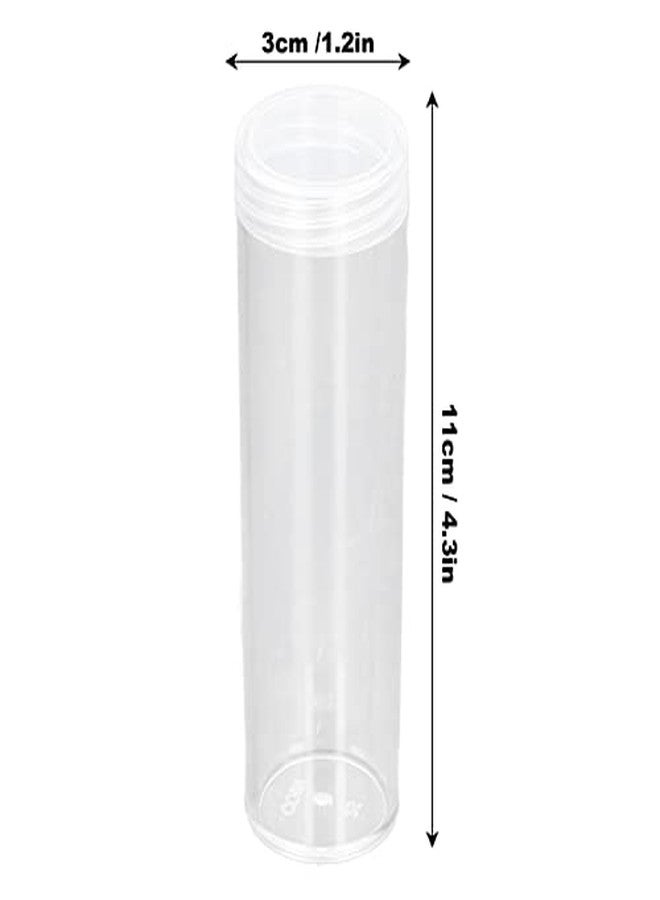 GOTOTOP 10 عبوة أنابيب بلاستيكية شفافة للدولار، أنابيب كبيرة للدولار والربع والقرش مع غطاء لولبي لتخزين الفواتير بقطر 25 مم لمستلزمات جمع الفواتير - Image 5