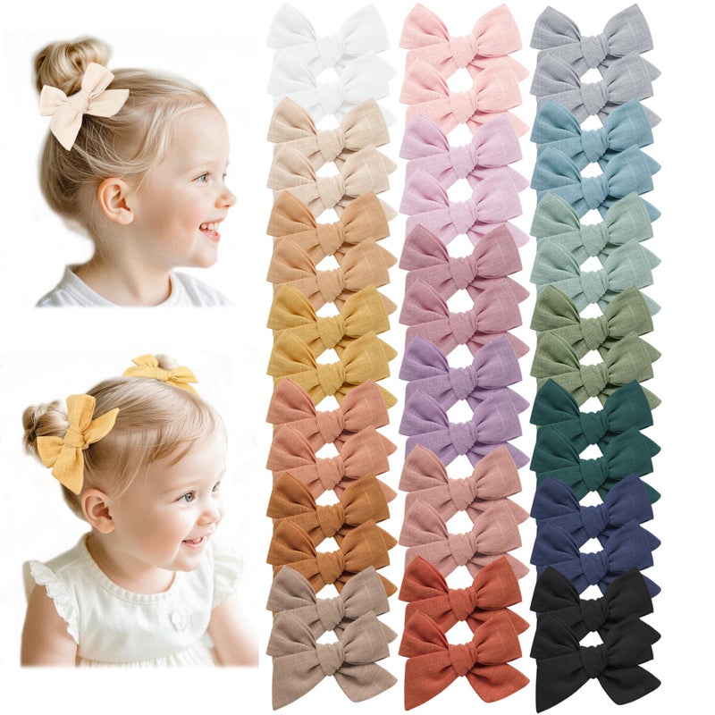Prohouse 40 PCS Baby Girl Hair Clips Alligator Hair Bows for Toddlers Kids Baby Hair Accessories - Image 1