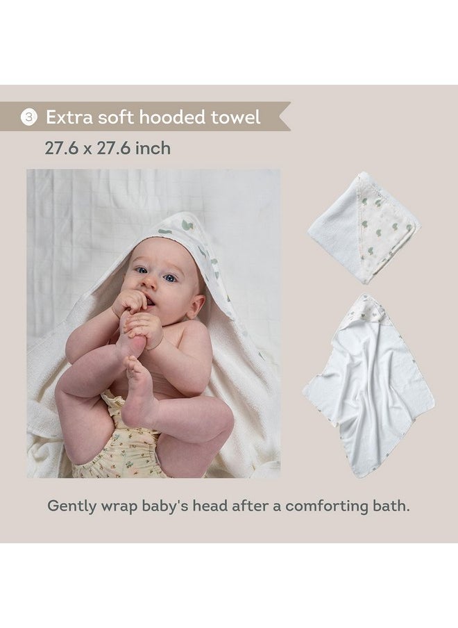 Taf Toys Taf Toys Bath Time Kit for Babies - Including Bath Book, Cotton Hooded Towel, Squeaking Bath Toys, Boat Toy - with 5-Piece Newborn Essentials, Baby Boy Bath Gift Set Baptism Gifts  - Image 4