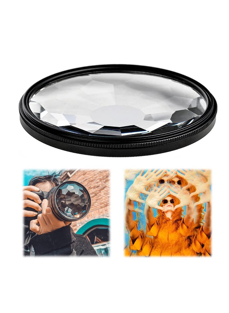 KASTWAVE 77mm Camera Lens Filter, Crystal Clear 77mm Glass Prism Camera Lens Filter - Capture Stunning Images with Variable Subjects - Essential SLR Photography Accessory (Kaleidoscope) - Image 1