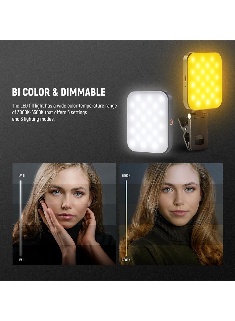 Neewer Neewer Basics BL48B Magnetic Selfie Light – Portable Clip-On LED Fill Light for Smartphones, Vlogging, Live Streaming & Makeup - Image 2