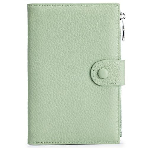 EutDett RFID Passport Wallet for Women Slim Leather Passport Holder for Travel Compact Travel Wallet with Zippered Coins Pocket and SIM Slots Ladies Passport Cover - Image 1