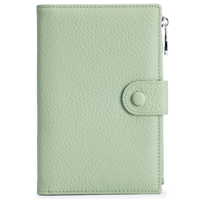 EutDett RFID Passport Wallet for Women Slim Leather Passport Holder for Travel Compact Travel Wallet with Zippered Coins Pocket and SIM Slots Ladies Passport Cover - Image 2