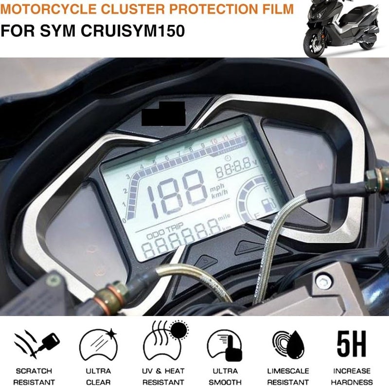 Yurefax SYM CRUISYM 150 Dashboard Screen Protector - Image 2
