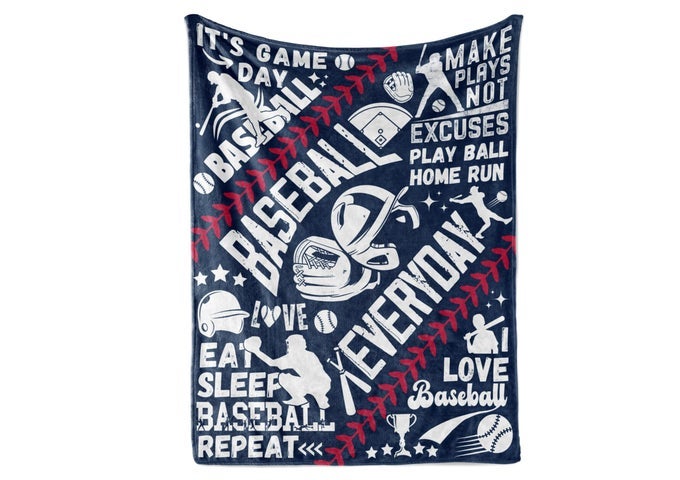 BASEBALL GIFTS FOR BOYS BLANKET THROW GIFT FROM MOM DAD FOR TEEN SPORT FANS KIDS ADULTS BASEBALL EVERYDAY 50 X 65