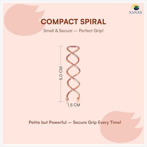Sanas (10Pcs) Hair Pins for Hair Styling U Pin for Hair Clips for Hair Styling Hair Pins for Women Wedding Girls Juda Pins For Hair Bun Accessories & Clips for Women Spiral U Pin (10Pcs) (Multicolor) - Image 2