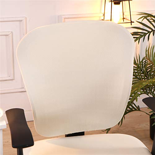 Jinzio Computer Office Chair Cover - Split Protective & Stretchable Cloth Polyester Universal Desk Task Chair Chair Covers Stretch Rotating Chair Slipcover, Cream - Image 3