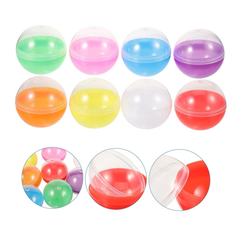 100 Pcs Fillable Round Gumball Vending Machine Balls Easter Eggs Storage Box For Collectors - Image 3