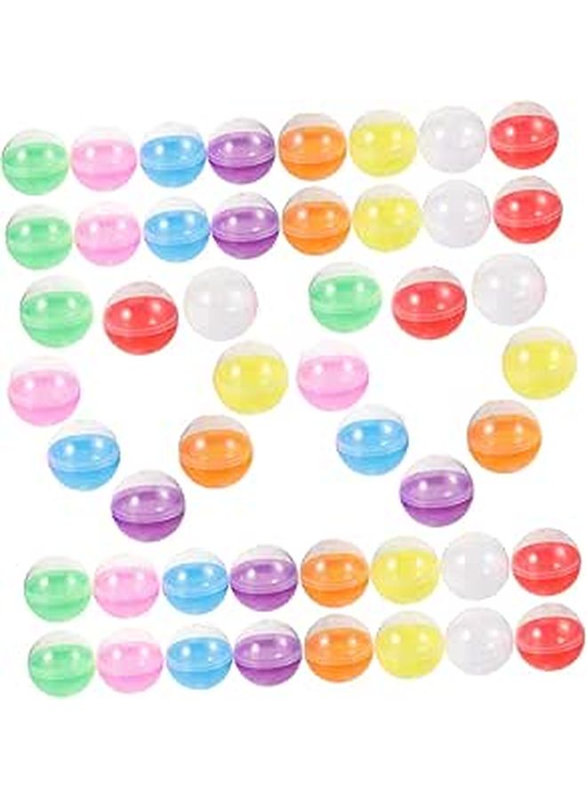100 Pcs Fillable Round Gumball Vending Machine Balls Easter Eggs Storage Box For Collectors - Image 1