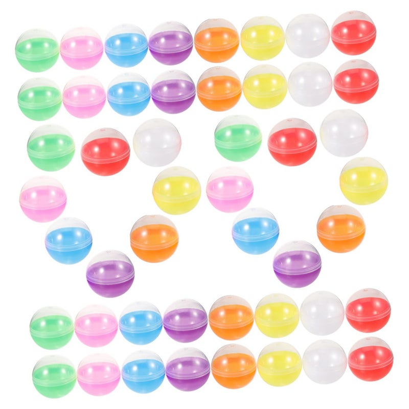 100 Pcs Fillable Round Gumball Vending Machine Balls Easter Eggs Storage Box For Collectors - Image 2