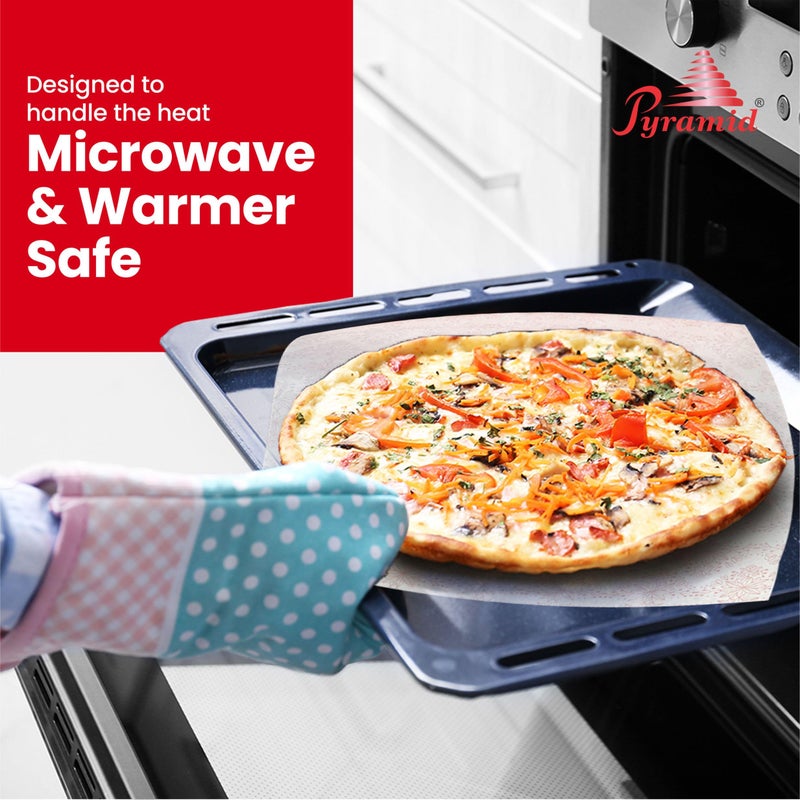 Pyramid Food Wrapping Paper 1 kg, Roll with Cutter Blade, White with Orange Floral Print, Food Grade and Eco-Friendly-Pyramid - Image 4