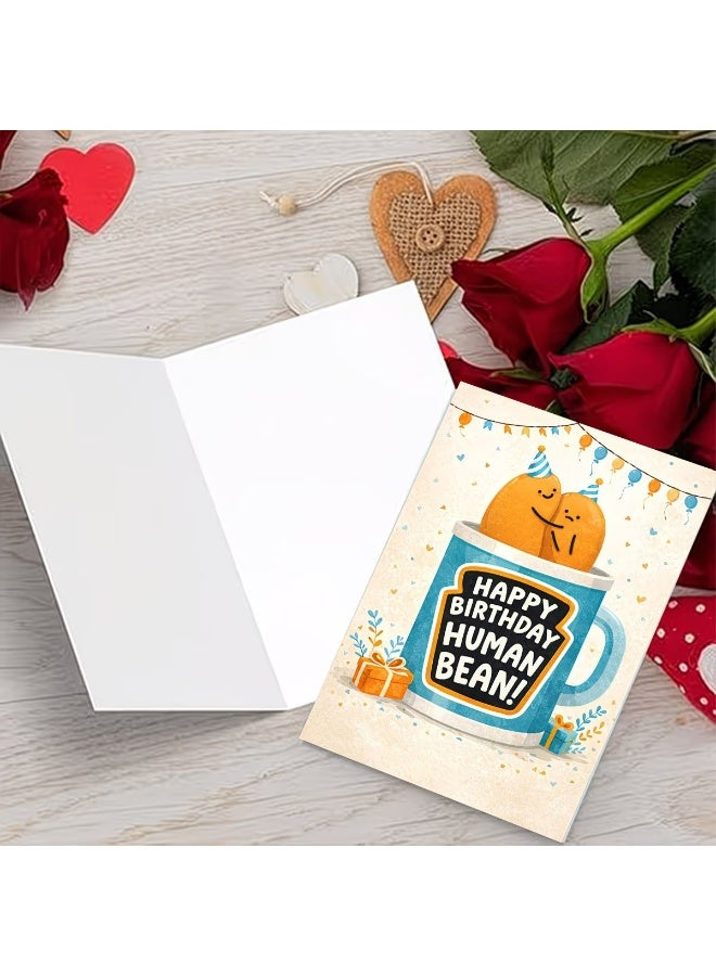 Kandid Birthday Greeting Card with Envelope, Design Print (Bean) - Image 5