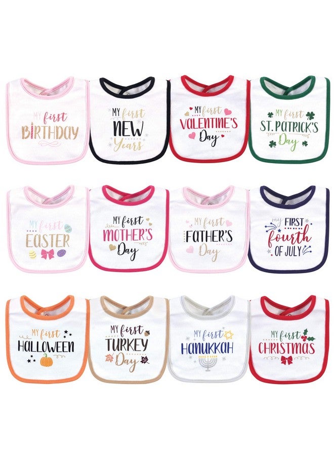 Little Treasure Unisex Baby Cotton Bibs, Holiday Fancy Girl, One Size - Image 2