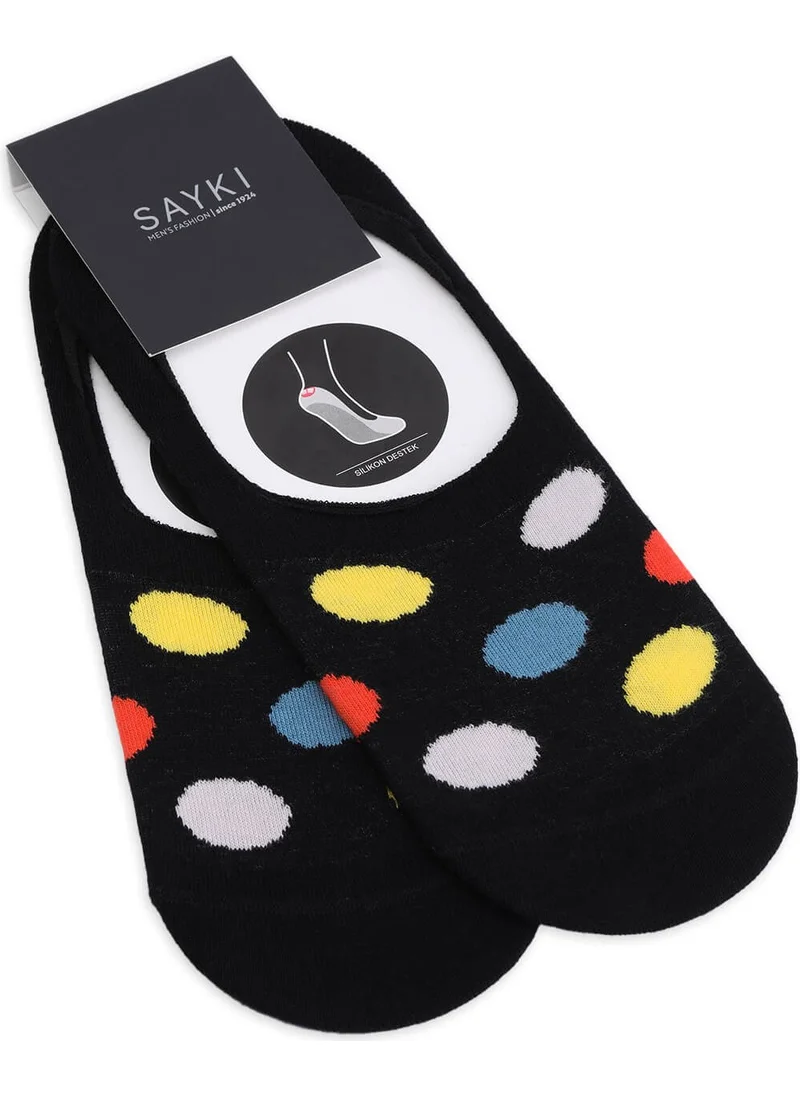 Hatemoğlu Black Double Polka Dot Cotton Ballerina Socks