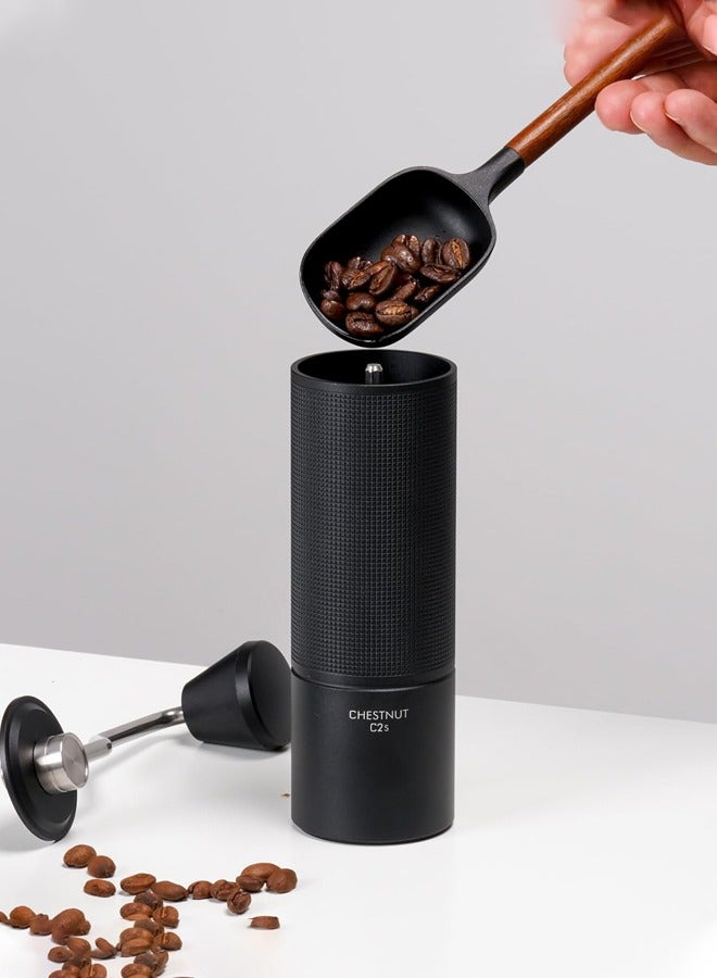 TIMEMORE Chestnut C2S Manual Coffee Grinder,CNC Stainless Steel Conical Burr, Internal Adjustable Setting, Double Bearing Positioning, Capacity 20g Pour Over Mocha Coffee for Travel, Camping, Home,Black - Image 5