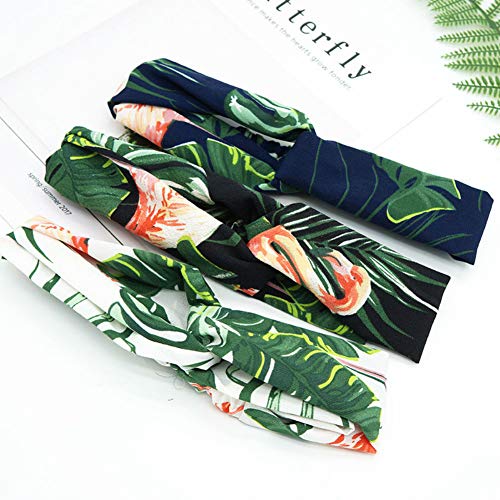 Aysekone 3 Pack Tropical Banana Leaf Headbands – Elastic Summer Hair Bands for Women, Girls, Beach & Yoga (3 Colors) - Image 2