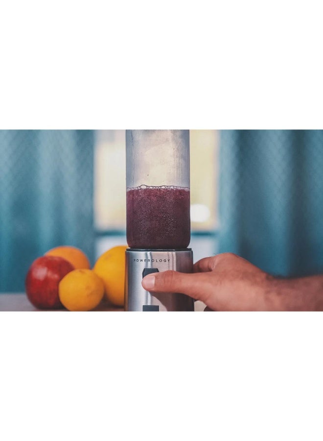 Powerlogy Powerology 6-Blade Portable Juicer 450ml | 16500RPM | Ice Crusher | Rechargeable - Image 3