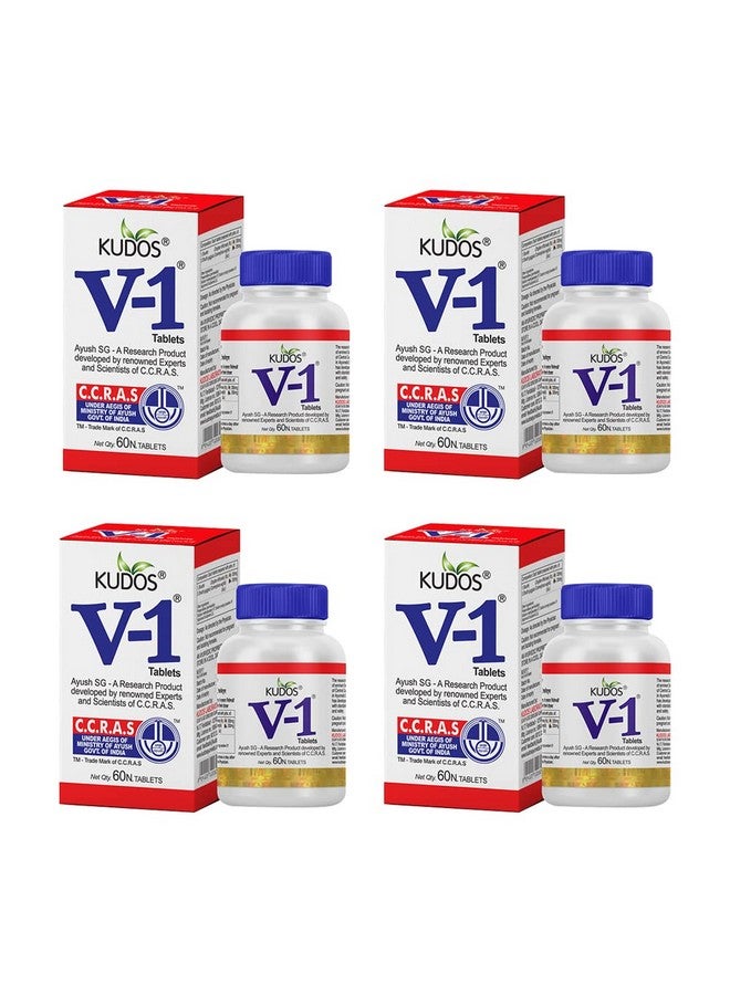 Kudos Ayurveda V1 Tablets (60 Tab) Pack Of 4  - Image 1