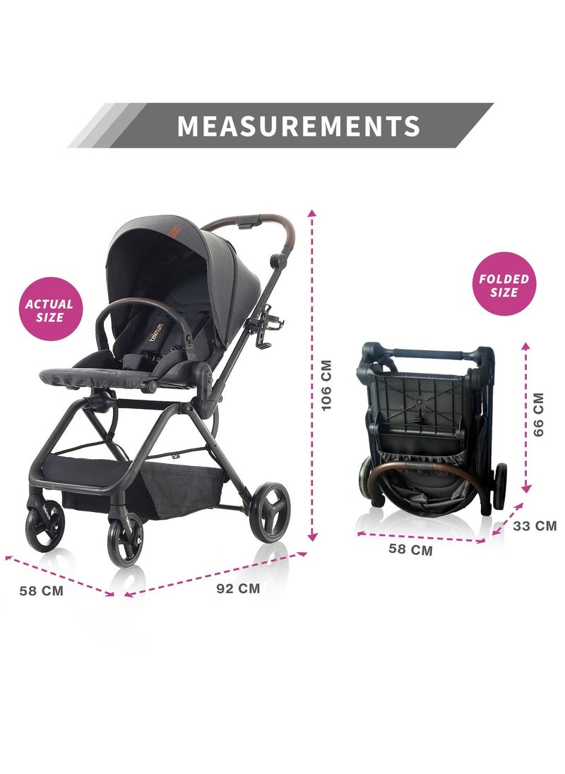 Teknum STROLL 1 Reversible Travel Stroller-Grey