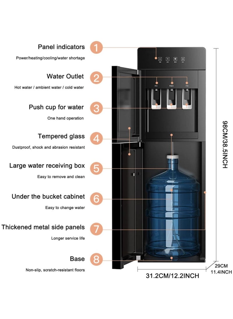 Generic - Hot & Cold Water Cooler for Home Office - Bottom Loading 5 Gallon Dispenser - Ideal 3 in 1 Water Cooler - Image 1