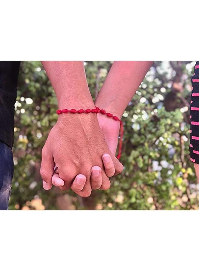 erorex Handmade 7 Knots Red String Bracelet For Protection Evil Eye And Good Luck Amulet For Success And Prosperity Friendship Bracelets For Women Men Teens 1Pc - Image 4