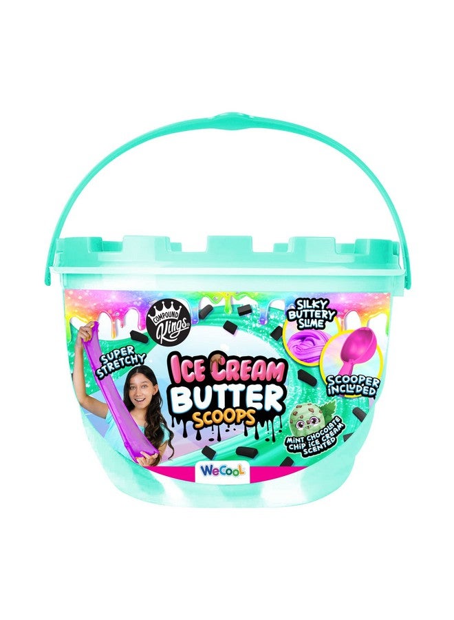 COMPOUND Kings Ice Cream Butter Cloudz Fluffy Compound Bucket For Girls & Boys Sensory Toys Nonsticky Stress Relieving Tactile (Mermaid Mint Chocolate Chunk) Mermaid Mint Chocolate Chunk - Image 1