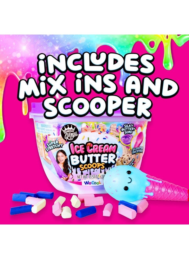 COMPOUND Kings Ice Cream Butter Cloudz Fluffy Compound Bucket For Girls & Boys Sensory Toys Nonsticky Stress Relieving Tactile (Mermaid Mint Chocolate Chunk) Mermaid Mint Chocolate Chunk - Image 2