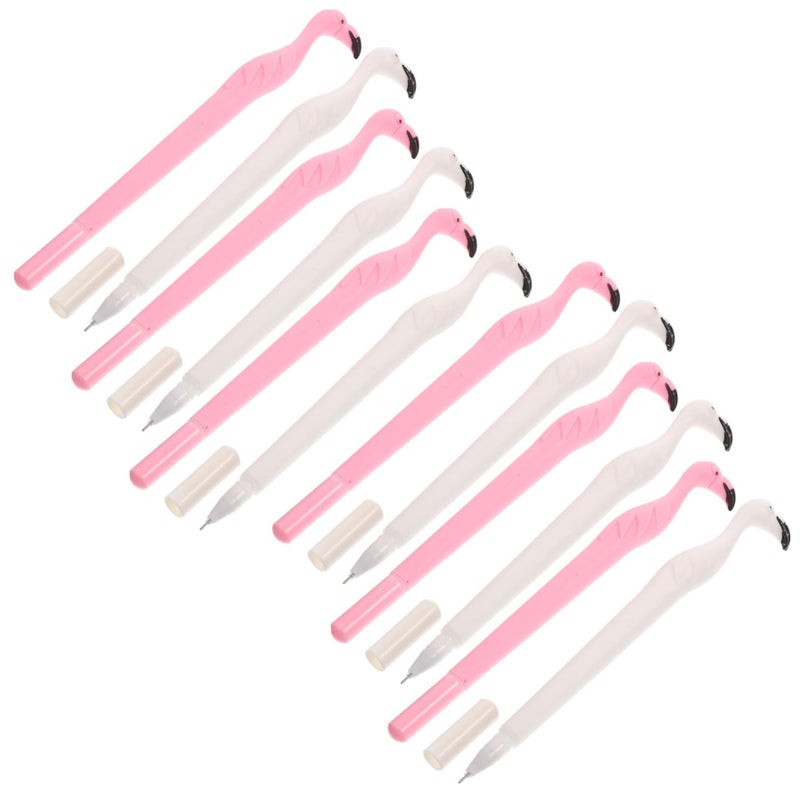 12pcs Cute Flamingo Fine Tip Gel Pens For Students School Home Use Lightweight Portable - Image 2